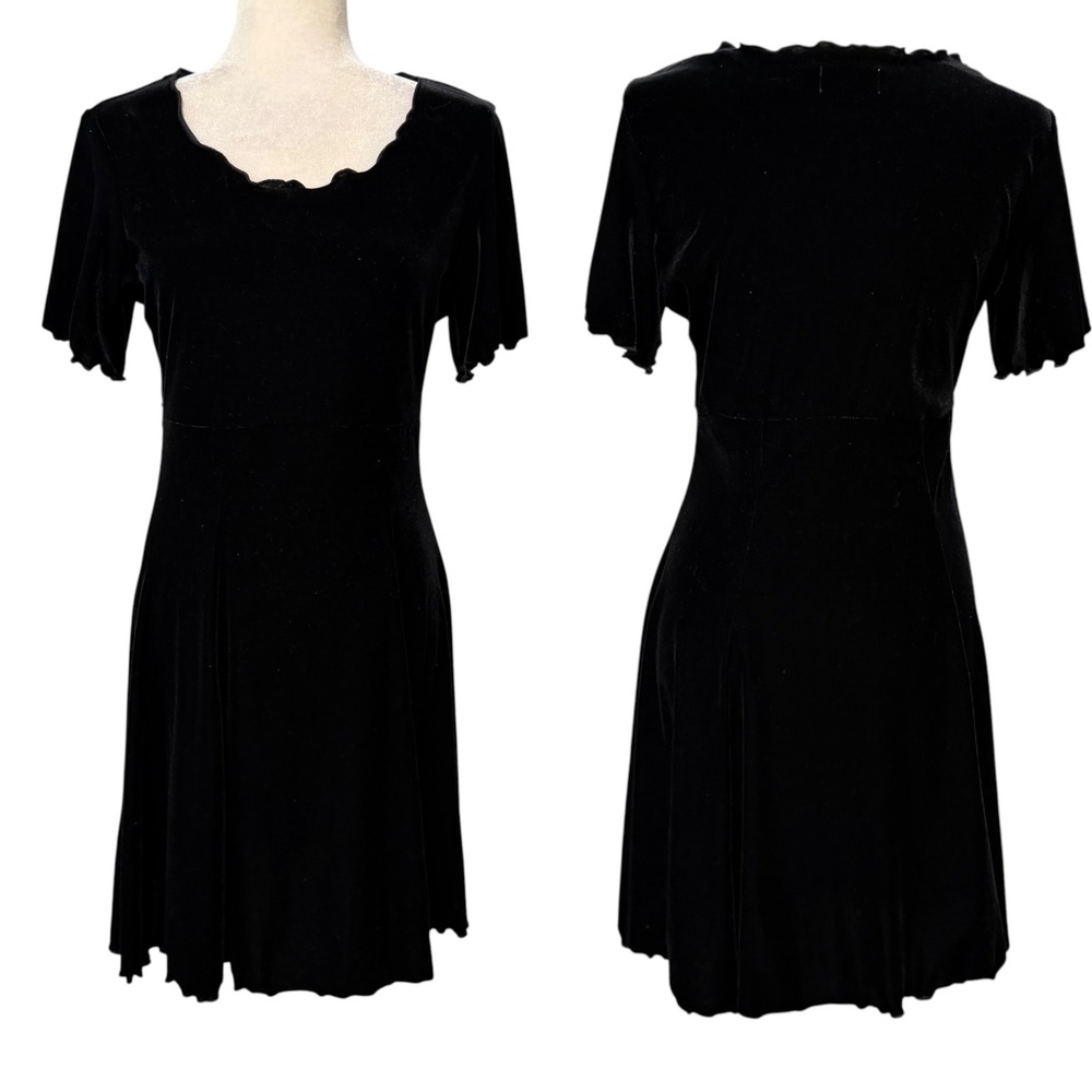 Vtg 90s Y2k Women 10 Velvet Dress Whimsigoth Goth Romantic Fairy Grunge Ethereal